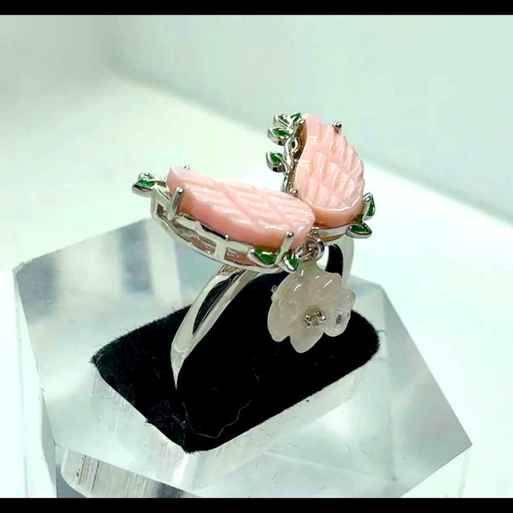 Morganite- MOP - Zircon 925 Ring